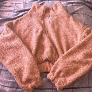 Tan colored cropped jacket